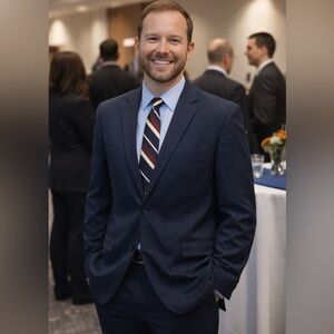 Lauren Ralph Lauren Blazer Mens 52R Navy 100% Wool Blue Button Sport Coat Jacket